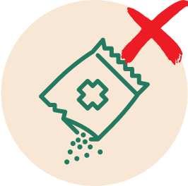 a green cross drawn on a white circle