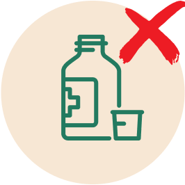 a green and red symbol on a white circle