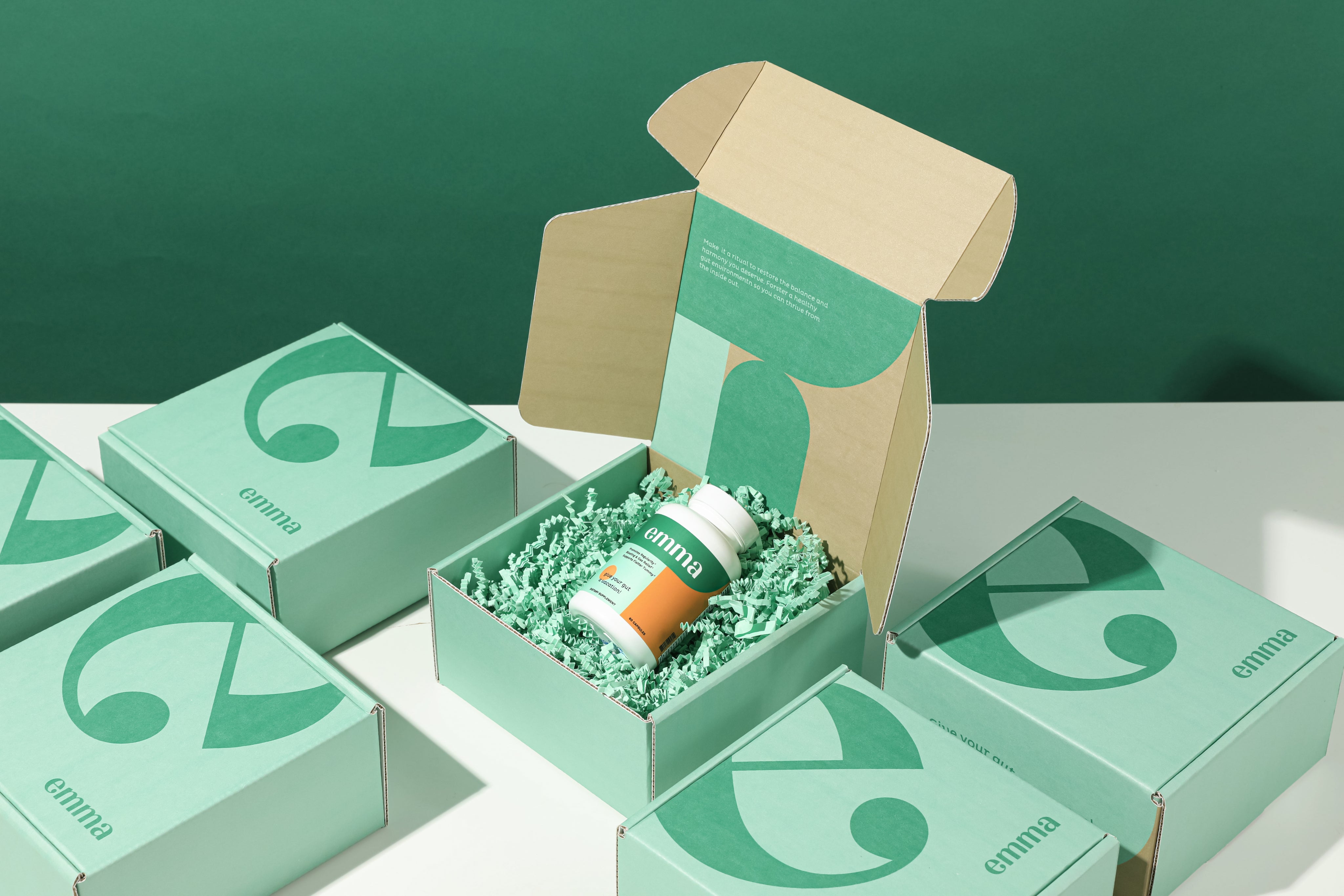a box with a bottle inside